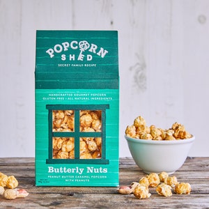 Mantequilla de maní Palomitas de maíz gourmet - Regalo de comida - Foodie - Regalos para él - Regalos para ella - Palomitas de maíz - Caramelo de maní - Sabor a mantequilla de maní