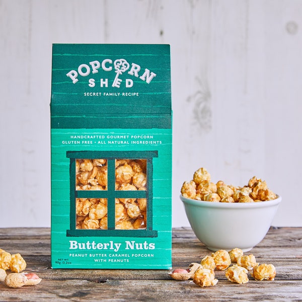 Peanut Butter Gourmet Popcorn - Food Gift - Foodie - Gifts For Him - Gifts For Her - Popcorn - Peanut Caramel - Peanut Butter Flavour