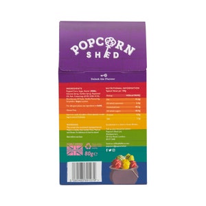 Rainbow Gourmet Popcorn Multicoloured Vanilla Caramel Popcorn Food Gift Flavoured Popcorn Rainbow Food Pride Popcorn Pride Food image 7