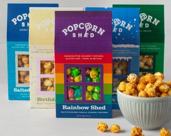 Movie Night In Popcorn Bundle - 5 Delicious Popcorn Flavours - Flavoured Popcorn - Movie Night Snacks for Family - Gourmet Snacks