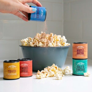 DIY Popcorn Seasonings Kit Make your own gourmet popcorn Movie night in gift set Popcorn kernels and 5 seasonings image 2