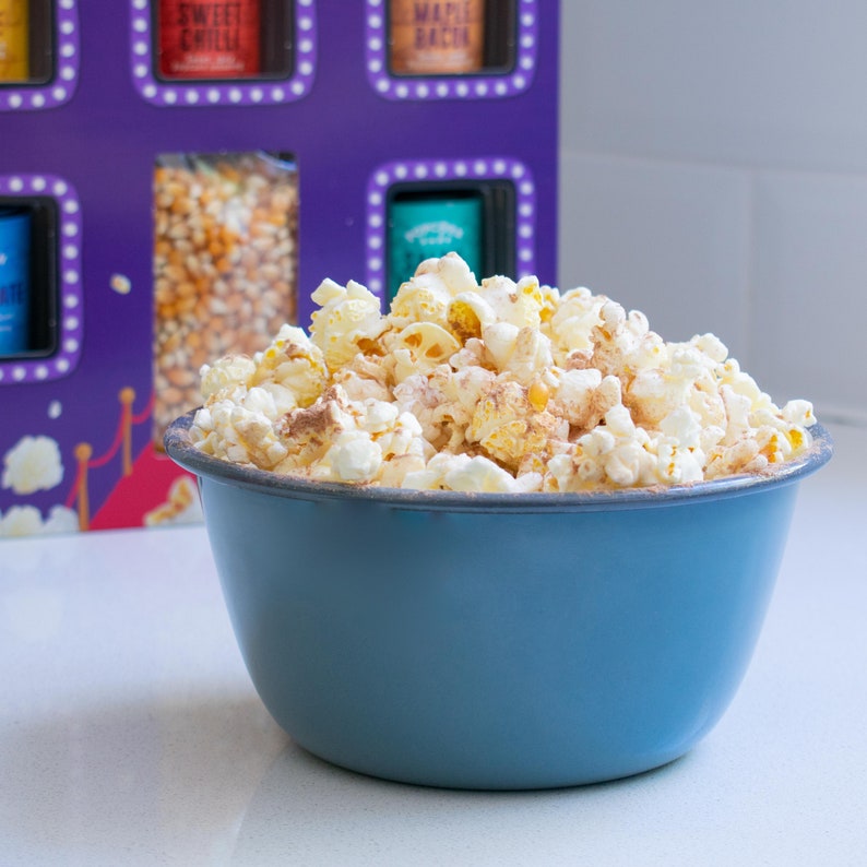 DIY Popcorn Seasonings Kit Make your own gourmet popcorn Movie night in gift set Popcorn kernels and 5 seasonings image 9
