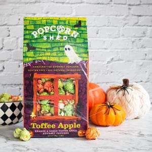 Toffee Apple Gourmet Popcorn - Halloween Popcorn - Food Gift - Halloween Snacks- Movie Night Popcorn - Colourful Popcorn - Flavoured Popcorn