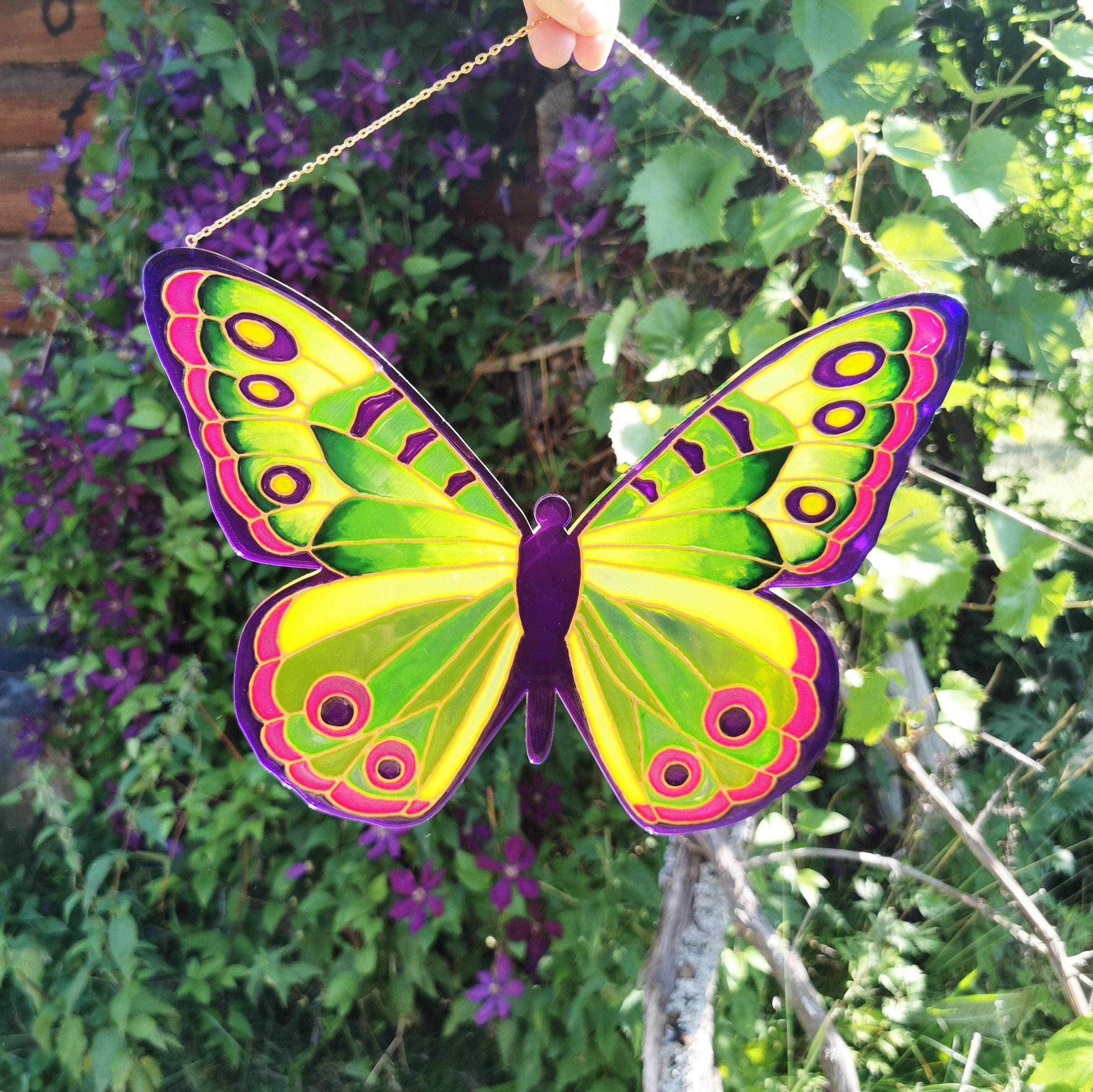 Stained Glass Butterfly Window Suncatcher Butterfly Sun Catcher for