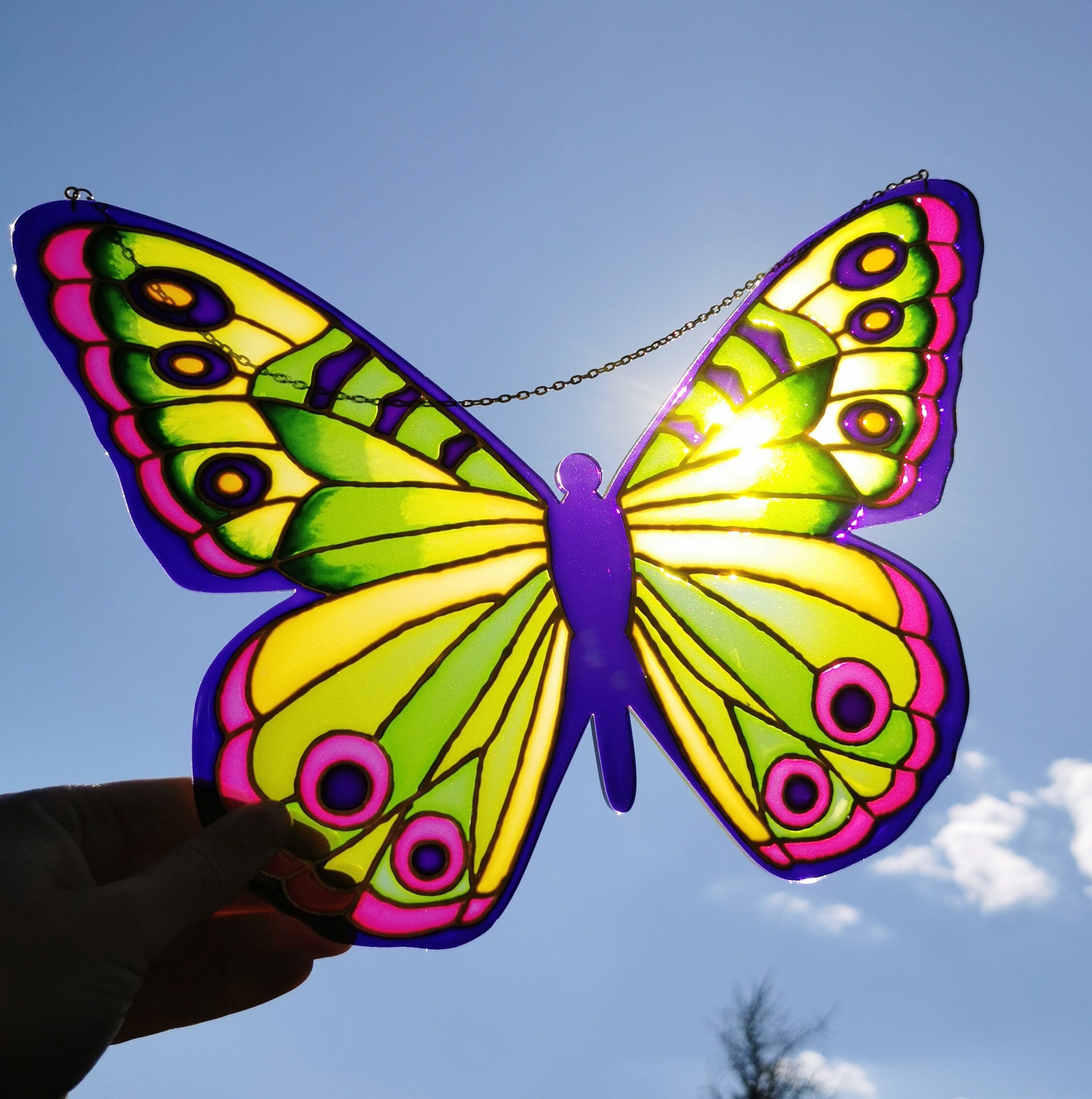 Stained Glass Butterfly Window Suncatcher Butterfly Sun Catcher for