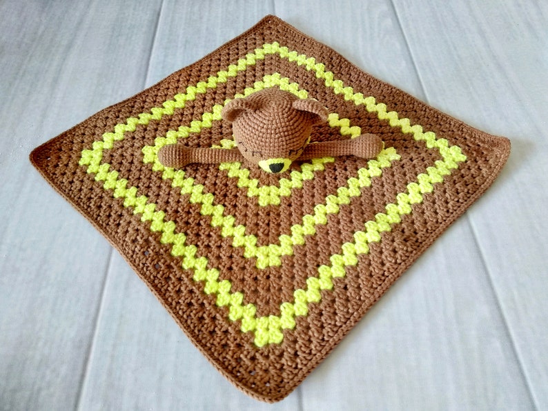 Teddy Bear Comforter Crochet Pattern Bear Lovey Amigurumi Etsy