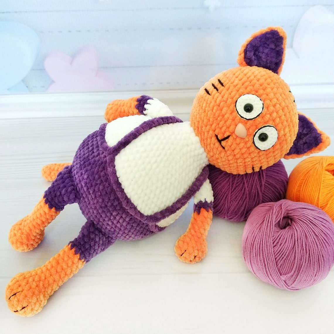 FINISHED TOY Marshmallow Kitten Huggable Soft Plush Cat Etsy