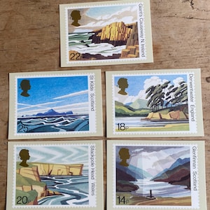 Vintage set of 4 Post Cards - Post Office Series PHQ 52(c)