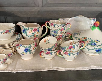 Vintage Royal Cauldon China Set in &#39;Victoria&#39; Pattern - Various Pieces