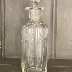 Vintage Cut-Glass Perfume Bottle with Stopper