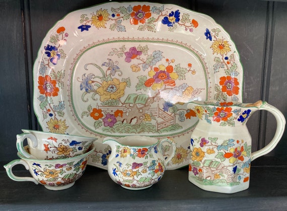 希少 メイソンズ アイアンストーン 19世紀 Ironstone Masons Lot 467: Mason's Ironstone, Imari pattern, 47 pcs | Case