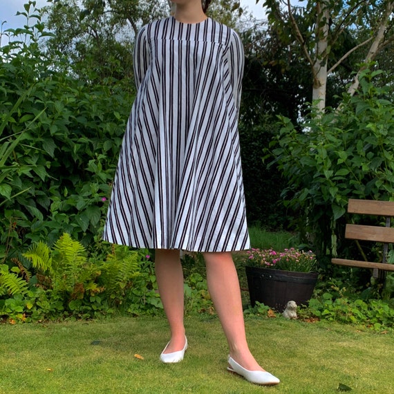 Vuokko Suomi Finland Striped Trapeze Tent Dress UK