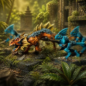 Seraphon Lizardmen Spawn of Chotec Metal Gammalmålad