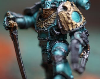Warhammer 30k Alpha Legion Praetor with Custom Helmet – Horus Heresy 30k Series