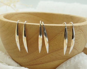 Silver Earrings, Sterling Silver, Minimal Earrings, Modern Earrings, Long Silver Earrings, Gift for Women