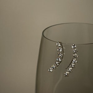 Sparkling Crystal Crawler Earrings - Unique Statement Jewelry