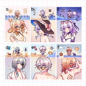 Star Rail Amphoreus Summer Postcard Print