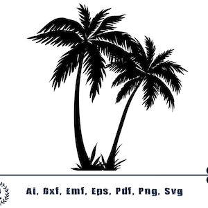 Beach Palm Tree Svg Dxf Cutting File Summer Svg Beach Sunset Svg 