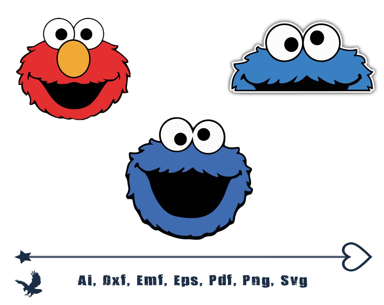 Cookie Monster Svg Cookie Monster Dxf Eps & Png Cutfiles - Etsy