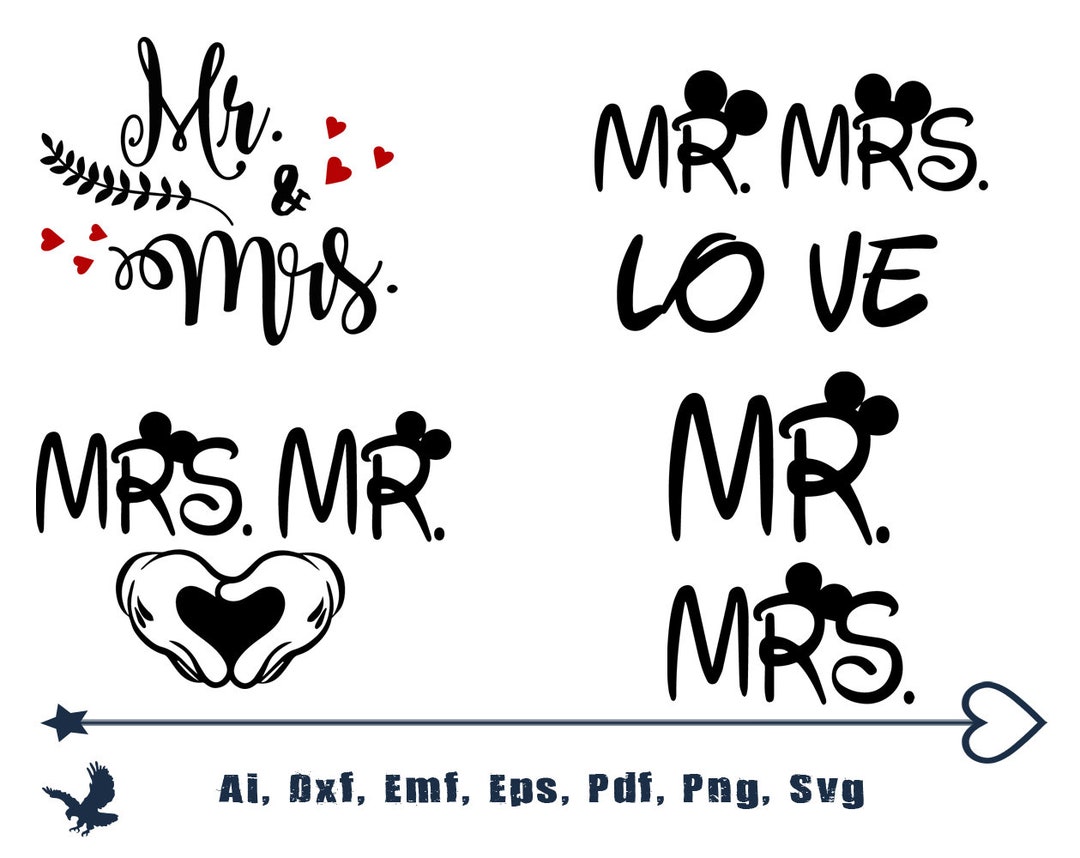 Mr Mrs Svg, Wedding Svg, Marriage Svg, Silhouette, Cricut - Etsy