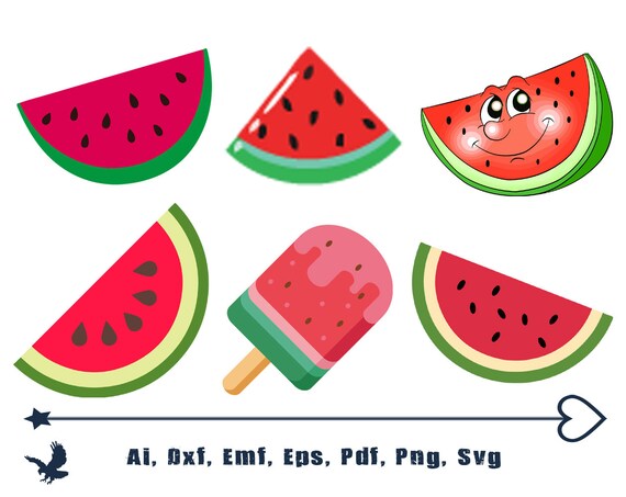 Download Watermelon Svg Files For Cricut Silhouette Watermelon Etsy