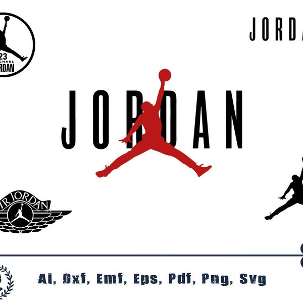 Jordan SVG File - Jordan Monogram - Jordan Clipart - Jordan SVG - Jordan Jump Man - Jordan Clip Art - Jordan Decal