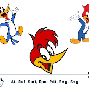 Woody The Woodpecker svg, Woody The Woodpecker clipart, Cartoon svg files silhouette