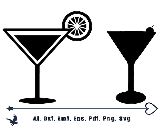Download Martini Glass Svg Silhouette Cut Files Cricut Cut Files Eps Etsy