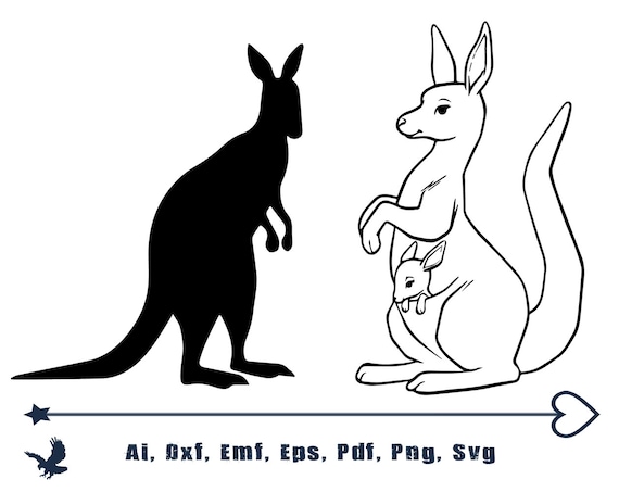 Download Kangaroo Svg Kangaroo Silhouette Svg Svg Cut Files For Etsy