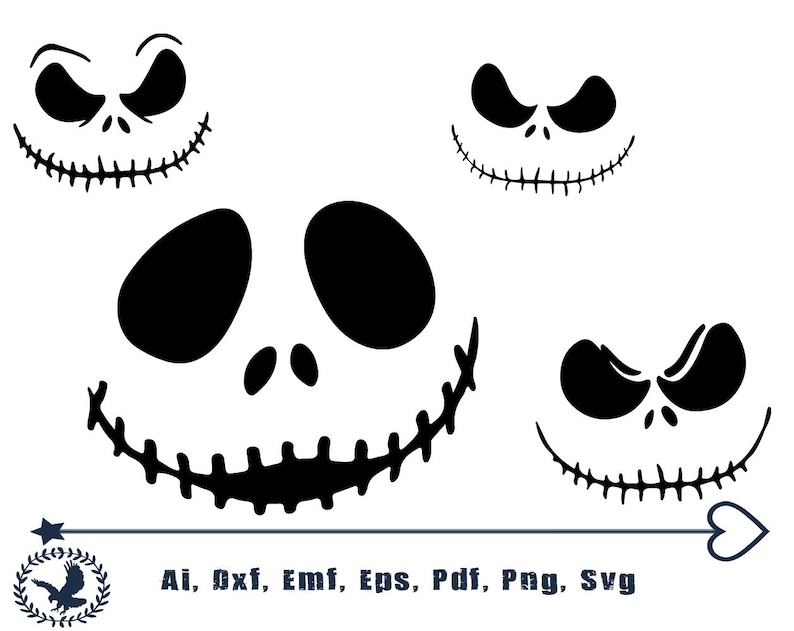 Jack skellington stenciljack skellington SVG Nightmare | Etsy