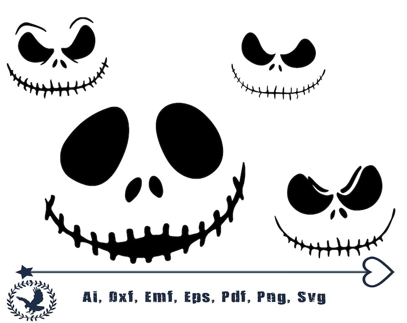 Download Jack skellington stenciljack skellington SVG Nightmare | Etsy