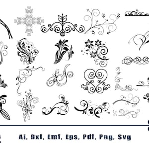 Flourish Svg Clip Art Digital Cut Files, Swoosh SVG, Swish C - Inspire  Uplift