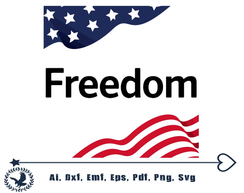Freedom svg,usa flag,png,pdf,eps,dxf files