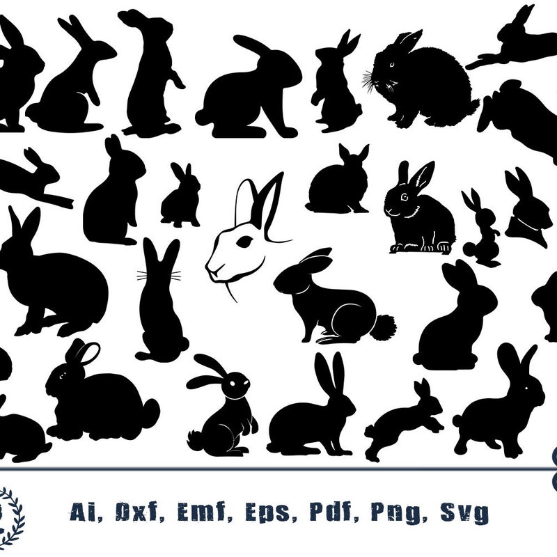 Rabbit Svg - Etsy