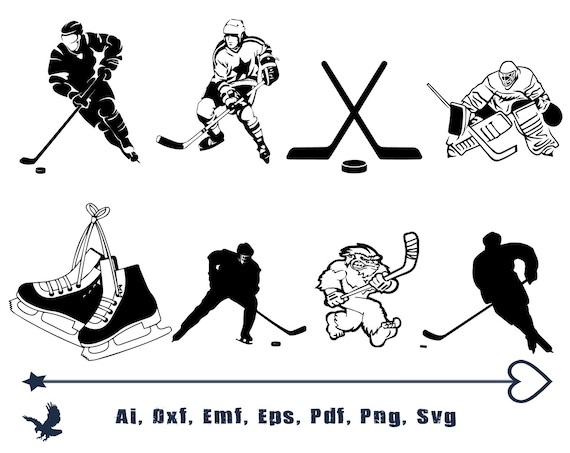 Download Hockey Svg Silhouette Hockey Clip Art Shirt Design Iron On Etsy