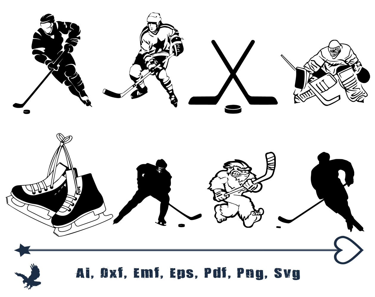 Ice Hockey silhouette T-Shirt Hockey SVG  creative design maker –  Creativedesignmaker
