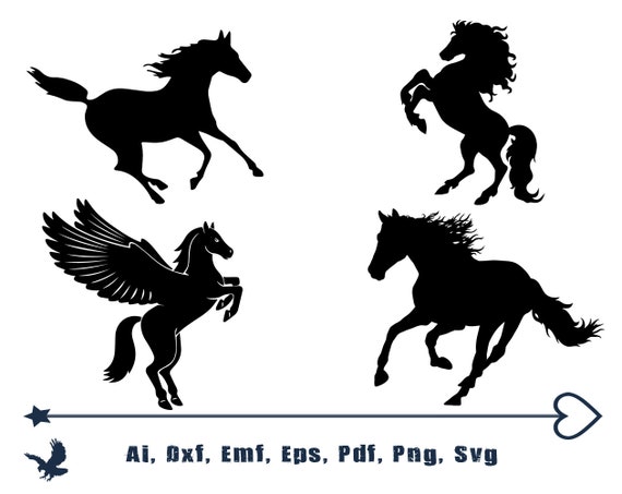 Download Horse Svg Bundle Horse Clipart Horse Silhouette Svg Horse Etsy