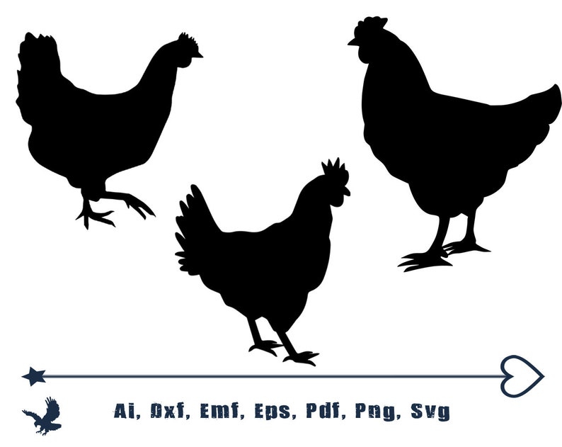 Chicken SVG Cut File SVG DXF Cut File Rooster Hen Dxf Cricut - Etsy Canada