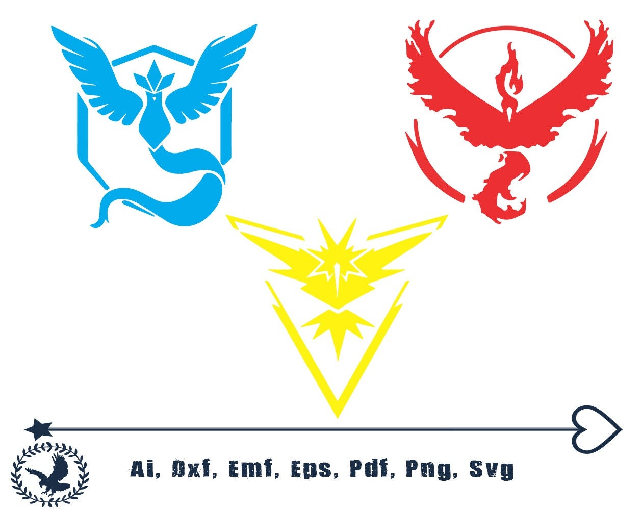 Pokemon Go Inspired SVG Collection Pokemon Go DXF Pokemon | Etsy