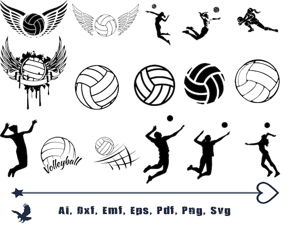 Download Volleyball Svg Cut Files Bundle Monogram Frames Svg Etsy