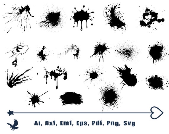 Download Splatter Svg File Paint Splat Digital File Splatter Vector Etsy