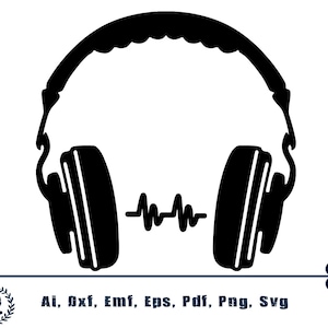 Headphones Clipart Headphones SVG File Headphones PNG File