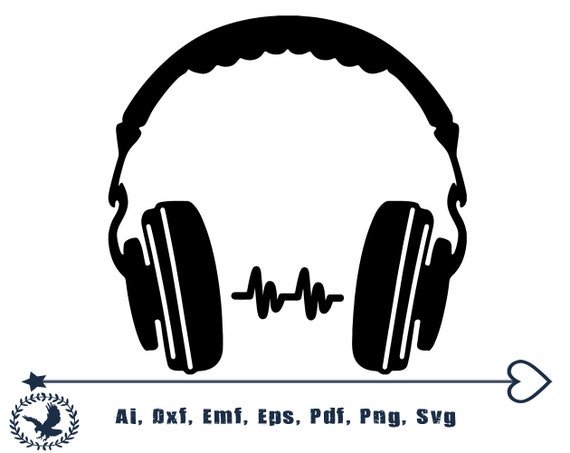photo Silueta Dibujo Audifonos Png auriculares clipart auriculares svg archivo auriculares png etsy