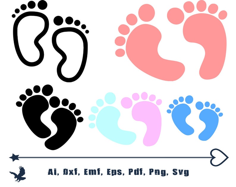 Free Free 194 Silhouette Baby Feet Svg SVG PNG EPS DXF File