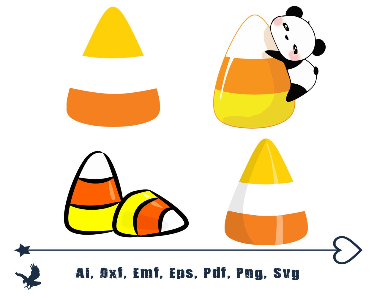 Candy Corn SVG Candy Corn Clipart Halloween SVG Eps Png | Etsy