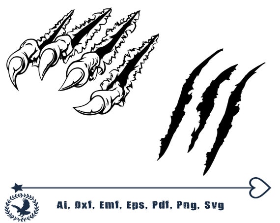 Download Claw Svg Scratch Svg Paw Svg Bear Svg Cat Svg Wildcat Etsy
