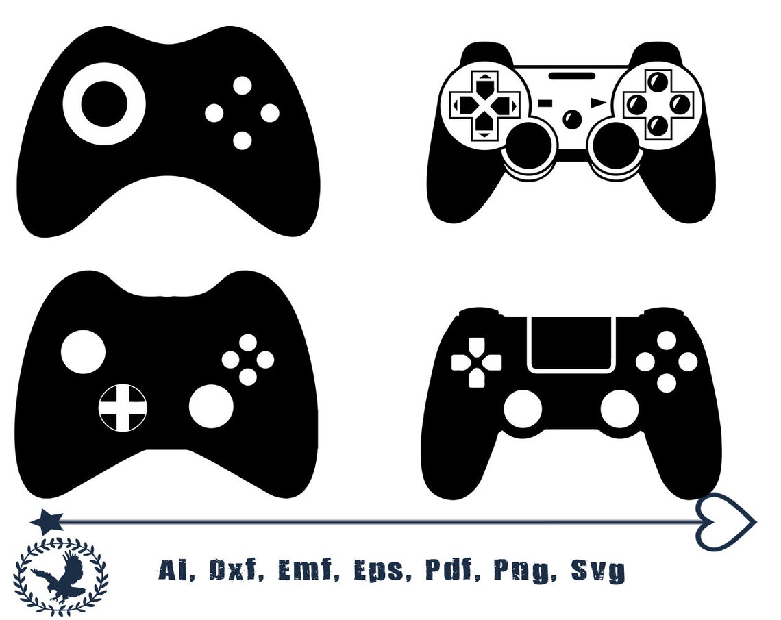 Game Controller SVG/ Joystick Svg/ Ps4/ Playstation/ Clipart/ Etsy
