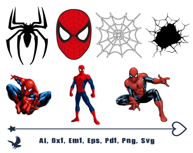 Download Spiderman SVG silhouette de Spiderman fichiers SVG | Etsy