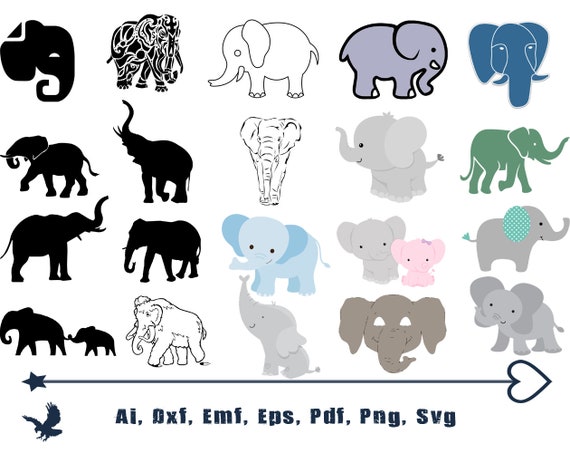Download Elephants Svg Elephant Svg Elephants Silhouette Svg Svg Etsy