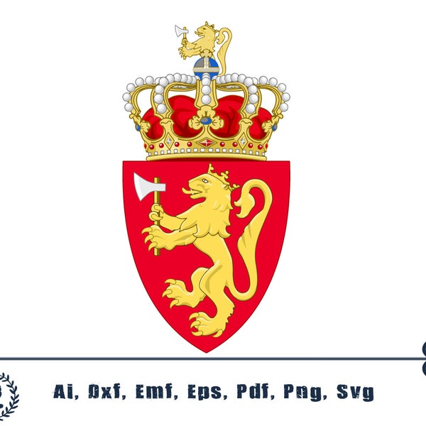 Norwegian Coat of Arms , svg, png,pdf,emf,eps,dxf,ia